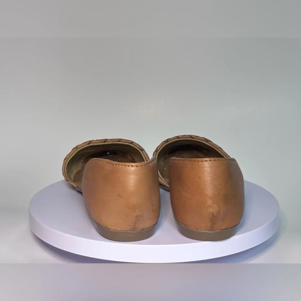 Agave Girl Woven Leather D’Orsay Flats Tan Size 7 - Picture 10 of 15